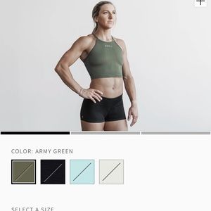 NOBULL cropped tank army green
